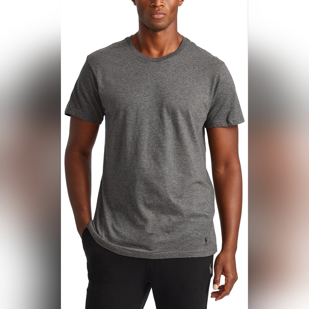 Polo Ralph Lauren Classic Fit 100% Cotton Tee Dark Gray Heather Sz XL